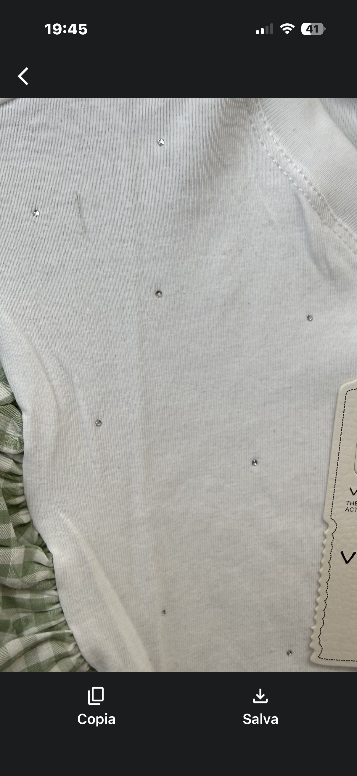 T-shirt Vichy con Maniche a Ruffle