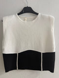 Top Bicolor Bianco e Nero